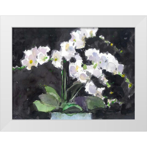Something Floral VII White Modern Wood Framed Art Print by Dixon, Samuel
