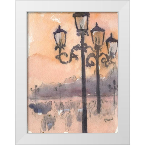 Venice Watercolors I White Modern Wood Framed Art Print by Dixon, Samuel