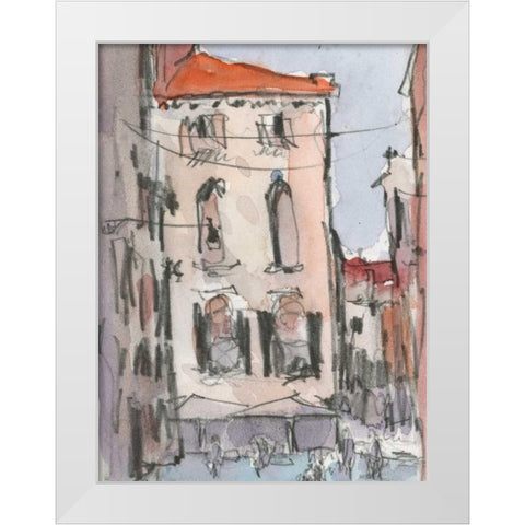 Venice Watercolors III White Modern Wood Framed Art Print by Dixon, Samuel