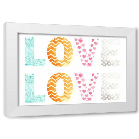 Pattern Sentiment I White Modern Wood Framed Art Print by Vess, June Erica