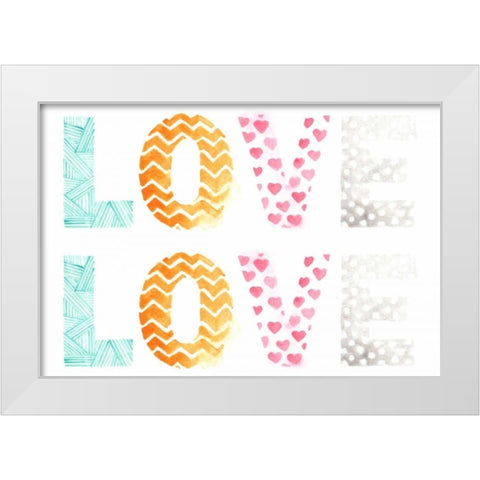 Pattern Sentiment I White Modern Wood Framed Art Print by Vess, June Erica