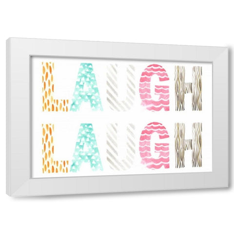Pattern Sentiment II White Modern Wood Framed Art Print by Vess, June Erica