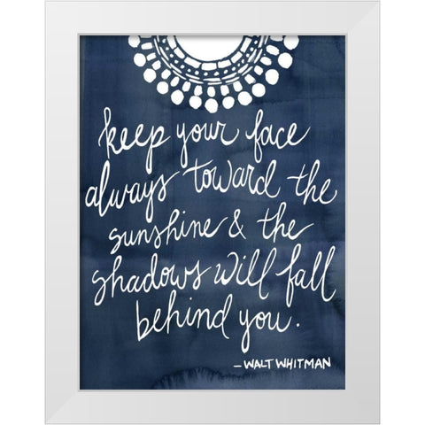 Sun Quote II White Modern Wood Framed Art Print by Popp, Grace