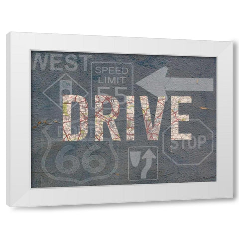 Garage Sign II White Modern Wood Framed Art Print by Studio W