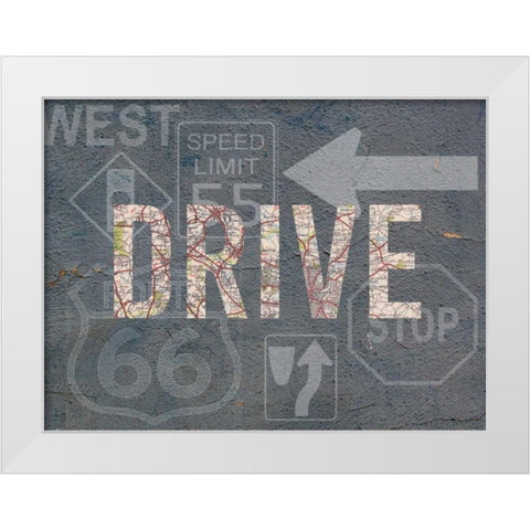 Garage Sign II White Modern Wood Framed Art Print by Studio W