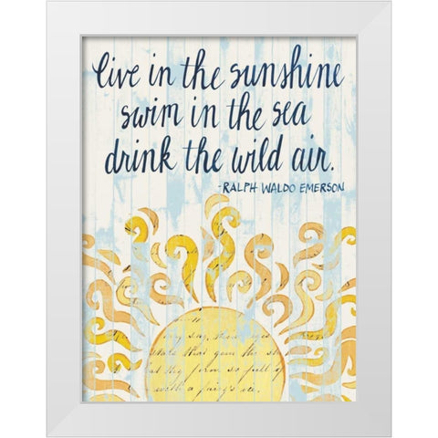 Sunny Day Words I White Modern Wood Framed Art Print by Popp, Grace
