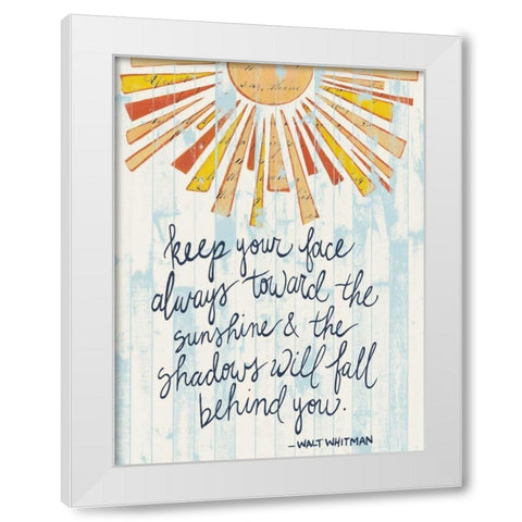 Sunny Day Words II White Modern Wood Framed Art Print by Popp, Grace