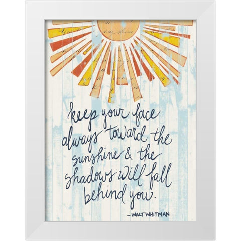 Sunny Day Words II White Modern Wood Framed Art Print by Popp, Grace