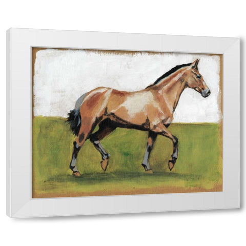 Equestrian Studies III White Modern Wood Framed Art Print by McCavitt, Naomi