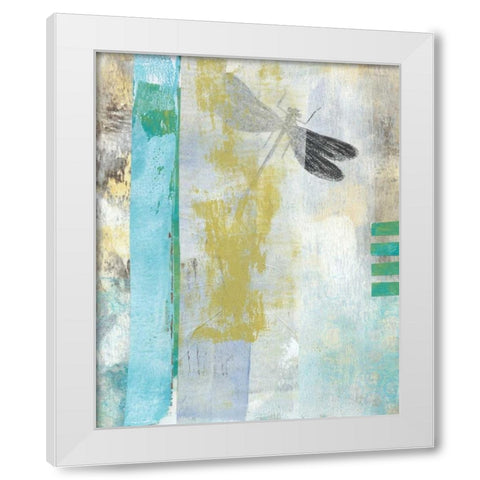Serene Dragonfly I White Modern Wood Framed Art Print by McCavitt, Naomi