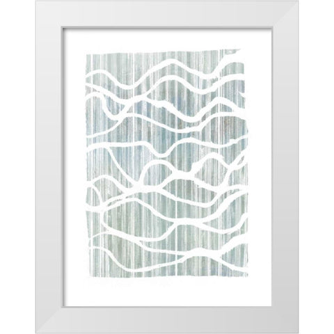 Exverse Grey White Modern Wood Framed Art Print by Goldberger, Jennifer