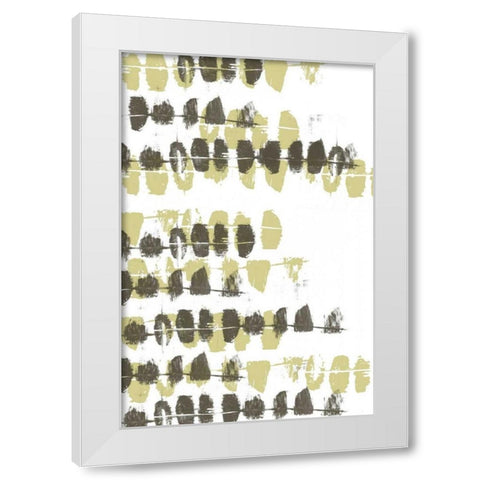 Connect the Dashes Neutral II White Modern Wood Framed Art Print by Goldberger, Jennifer