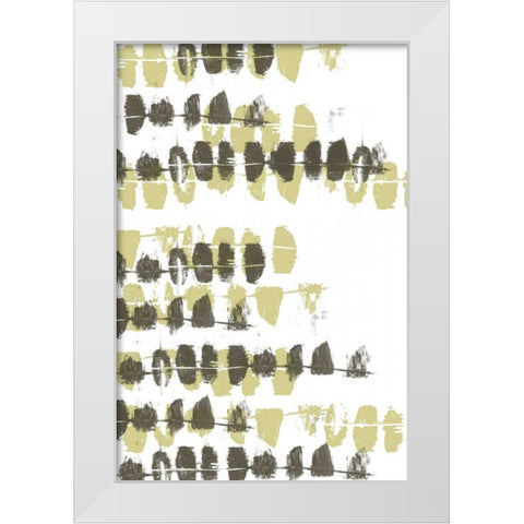 Connect the Dashes Neutral II White Modern Wood Framed Art Print by Goldberger, Jennifer