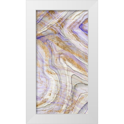Amethyst and Gold I White Modern Wood Framed Art Print by Studio W