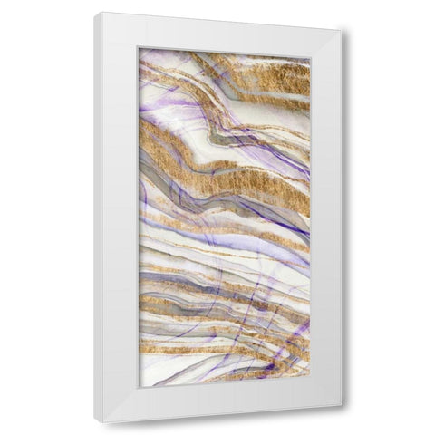Amethyst and Gold II White Modern Wood Framed Art Print by Studio W