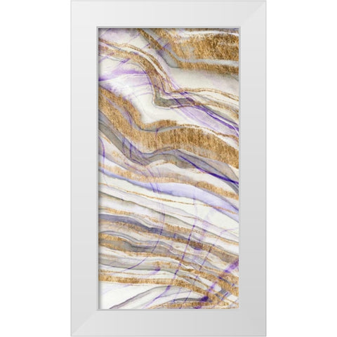 Amethyst and Gold II White Modern Wood Framed Art Print by Studio W