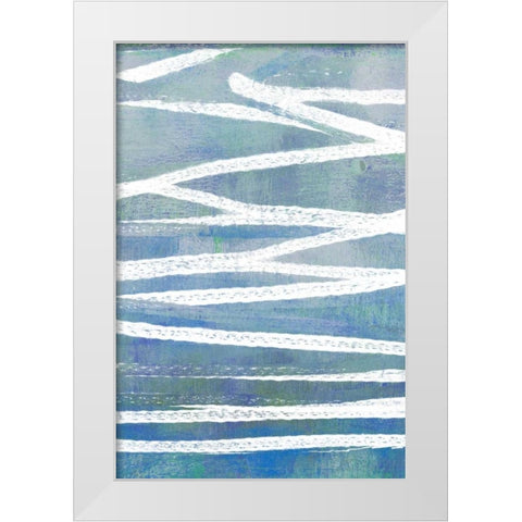 Pastel Gradient I White Modern Wood Framed Art Print by Goldberger, Jennifer