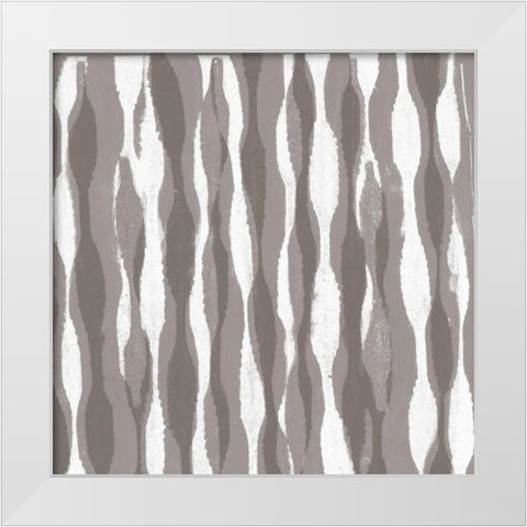 Pattern Waves II White Modern Wood Framed Art Print by Goldberger, Jennifer