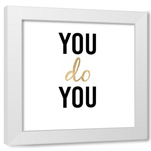 Golden Quote II White Modern Wood Framed Art Print by Hambly, Anna