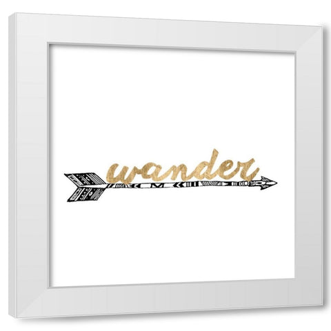 Golden Quote V White Modern Wood Framed Art Print by Hambly, Anna