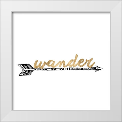 Golden Quote V White Modern Wood Framed Art Print by Hambly, Anna