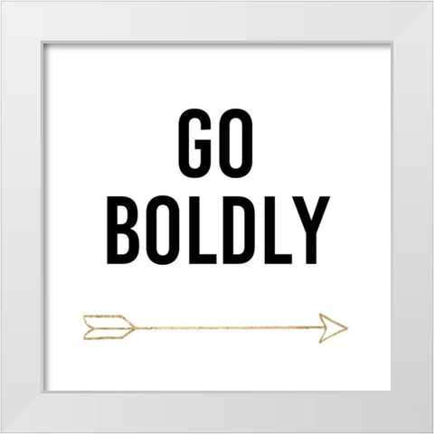 Golden Quote VI White Modern Wood Framed Art Print by Hambly, Anna