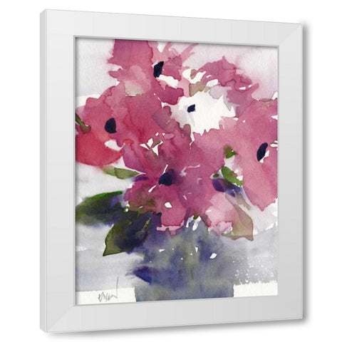 Floral Between I White Modern Wood Framed Art Print by Dixon, Samuel
