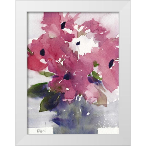 Floral Between I White Modern Wood Framed Art Print by Dixon, Samuel