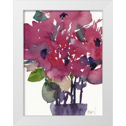 Floral Between II White Modern Wood Framed Art Print by Dixon, Samuel