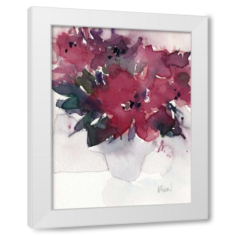Floral Between III White Modern Wood Framed Art Print by Dixon, Samuel