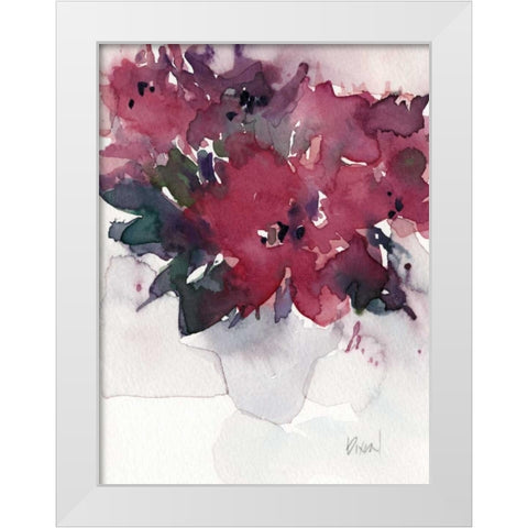 Floral Between III White Modern Wood Framed Art Print by Dixon, Samuel
