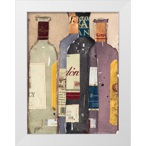 Red Wine Tasting I White Modern Wood Framed Art Print by Dixon, Samuel