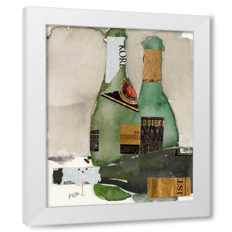 After the Bubbly II White Modern Wood Framed Art Print by Dixon, Samuel