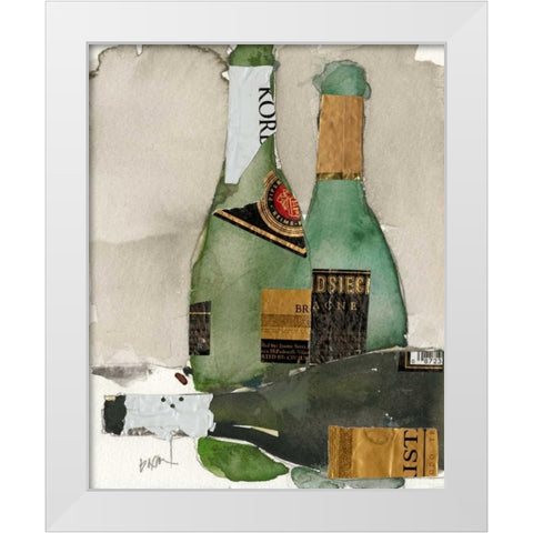 After the Bubbly II White Modern Wood Framed Art Print by Dixon, Samuel
