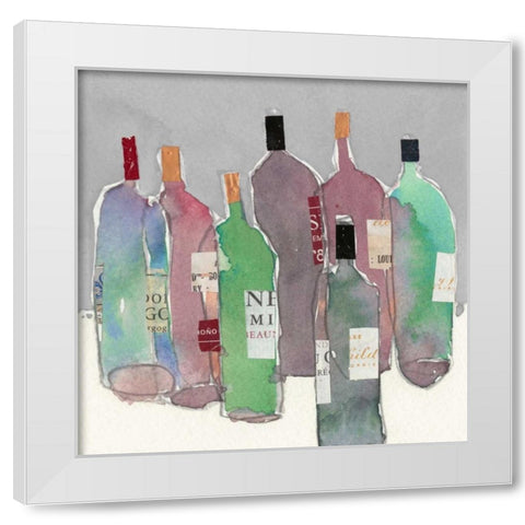 Wine Party II White Modern Wood Framed Art Print by Dixon, Samuel