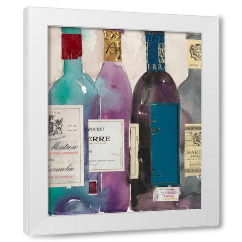 Dinner Party II White Modern Wood Framed Art Print by Dixon, Samuel