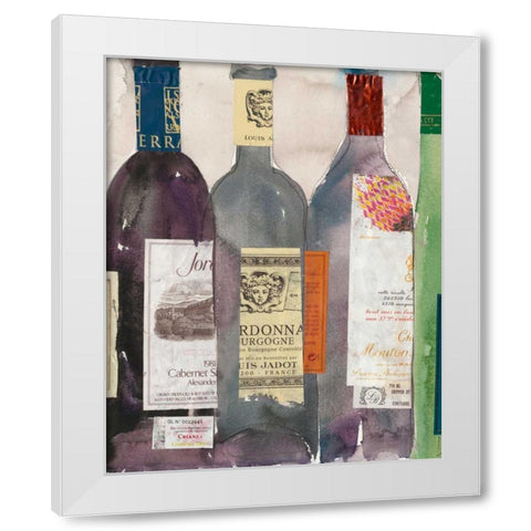 Dinner Party III White Modern Wood Framed Art Print by Dixon, Samuel