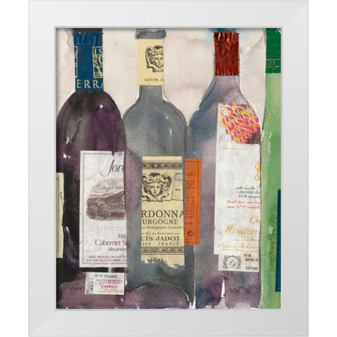 Dinner Party III White Modern Wood Framed Art Print by Dixon, Samuel