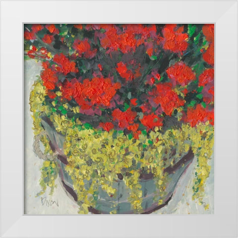 Potted Plant III White Modern Wood Framed Art Print by Dixon, Samuel