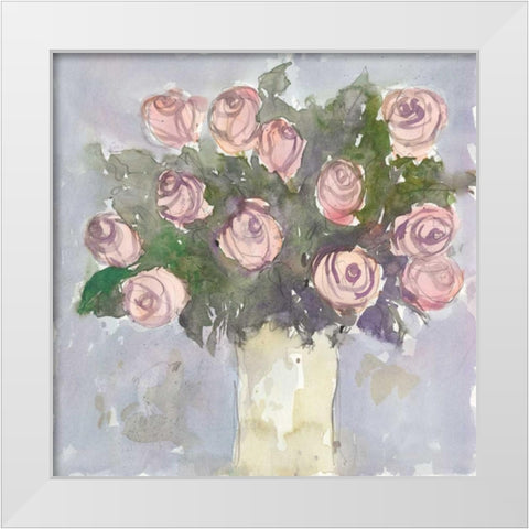 Watercolor Bouquet II White Modern Wood Framed Art Print by Dixon, Samuel