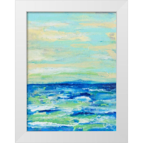 Emilys Waters I White Modern Wood Framed Art Print by Brewington, Olivia