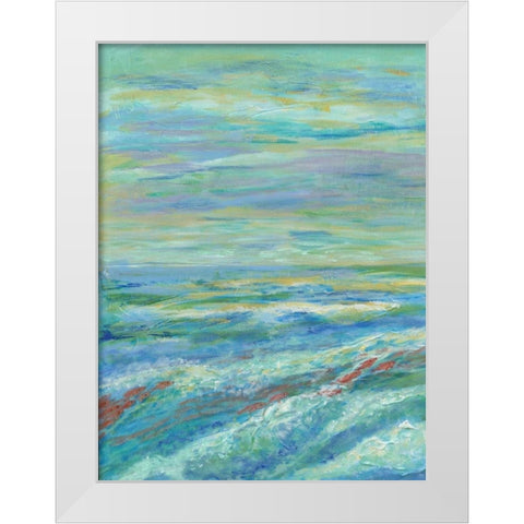 Red Fish I White Modern Wood Framed Art Print by Brewington, Olivia