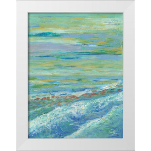 Red Fish II White Modern Wood Framed Art Print by Brewington, Olivia