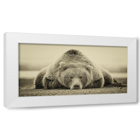 Deep Sleep (ASH) White Modern Wood Framed Art Print by PHBurchett