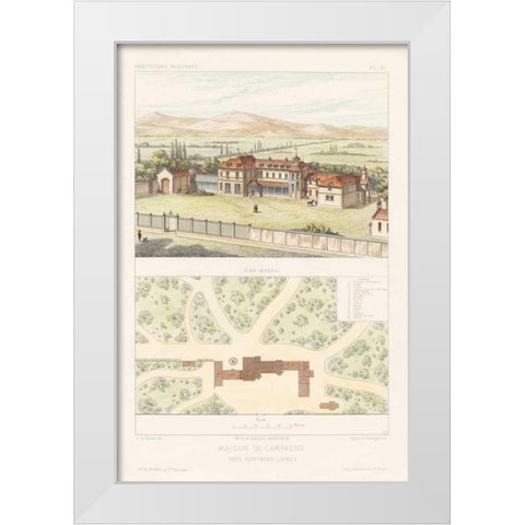 Habitations Modernes I White Modern Wood Framed Art Print by Morel, A.