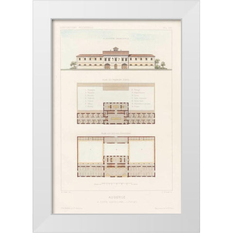 Habitations Modernes II White Modern Wood Framed Art Print by Morel, A.