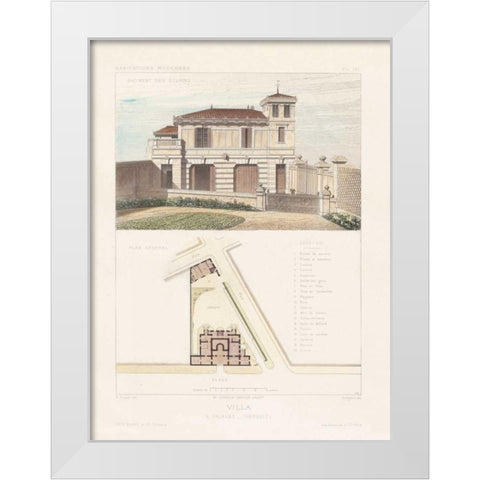Habitations Modernes III White Modern Wood Framed Art Print by Morel, A.