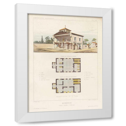 Habitations Modernes IV White Modern Wood Framed Art Print by Morel, A.