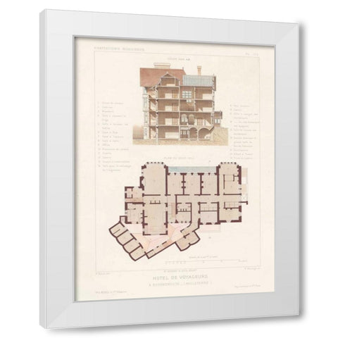 Habitations Modernes VI White Modern Wood Framed Art Print by Morel, A.