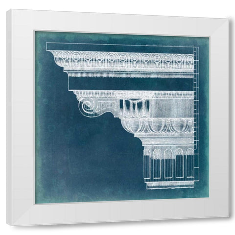 Capital Blueprint I White Modern Wood Framed Art Print by Vision Studio